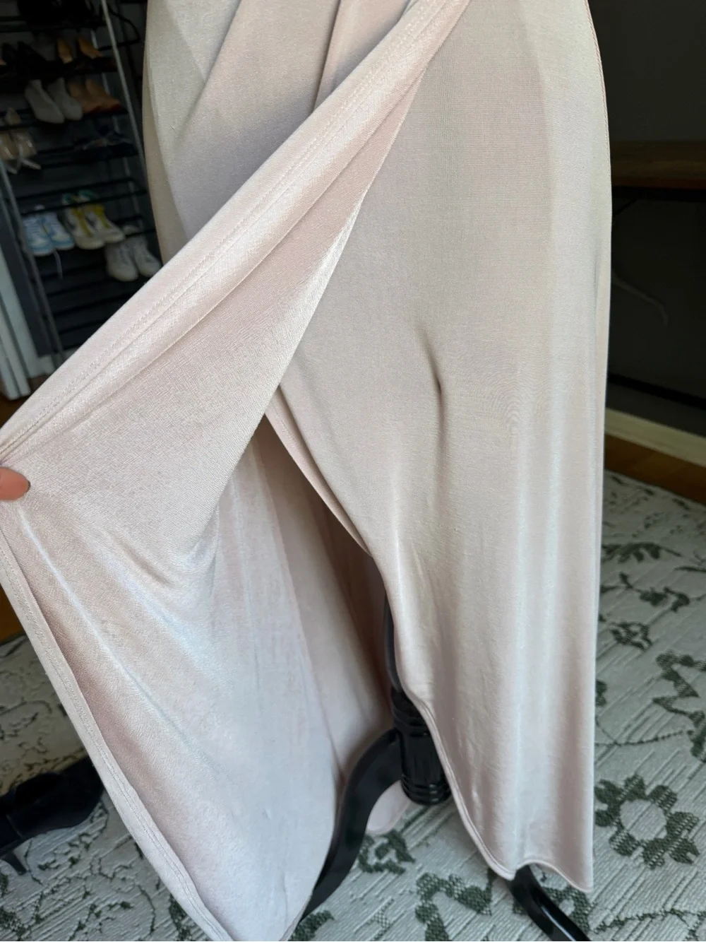 Free People Pale Blush High-Low Wrap Skirt